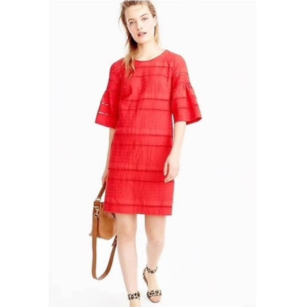 J Crew Flutter Sleeve Shift Dress